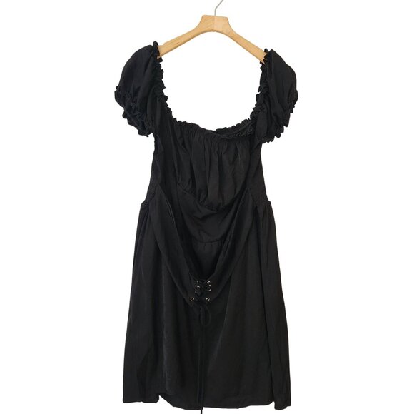 Cider Dresses & Skirts - Cider Puff Sleeve Corset Mini Dress Black Renaissance Festival Summer Party Cute
